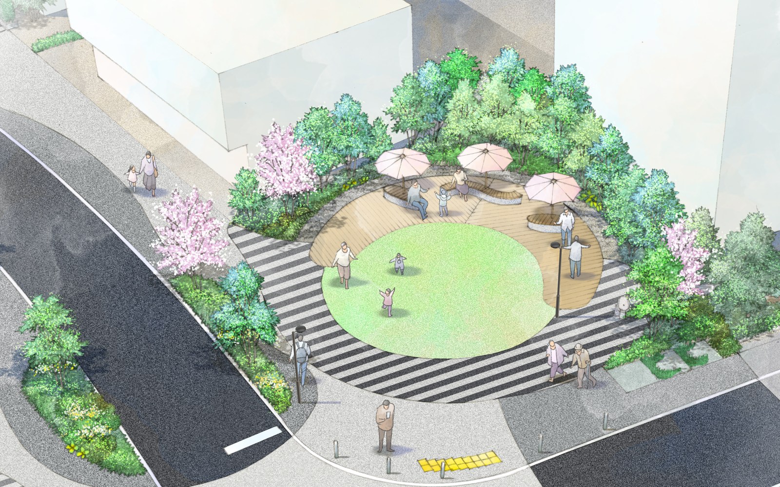 富士見通線の広場